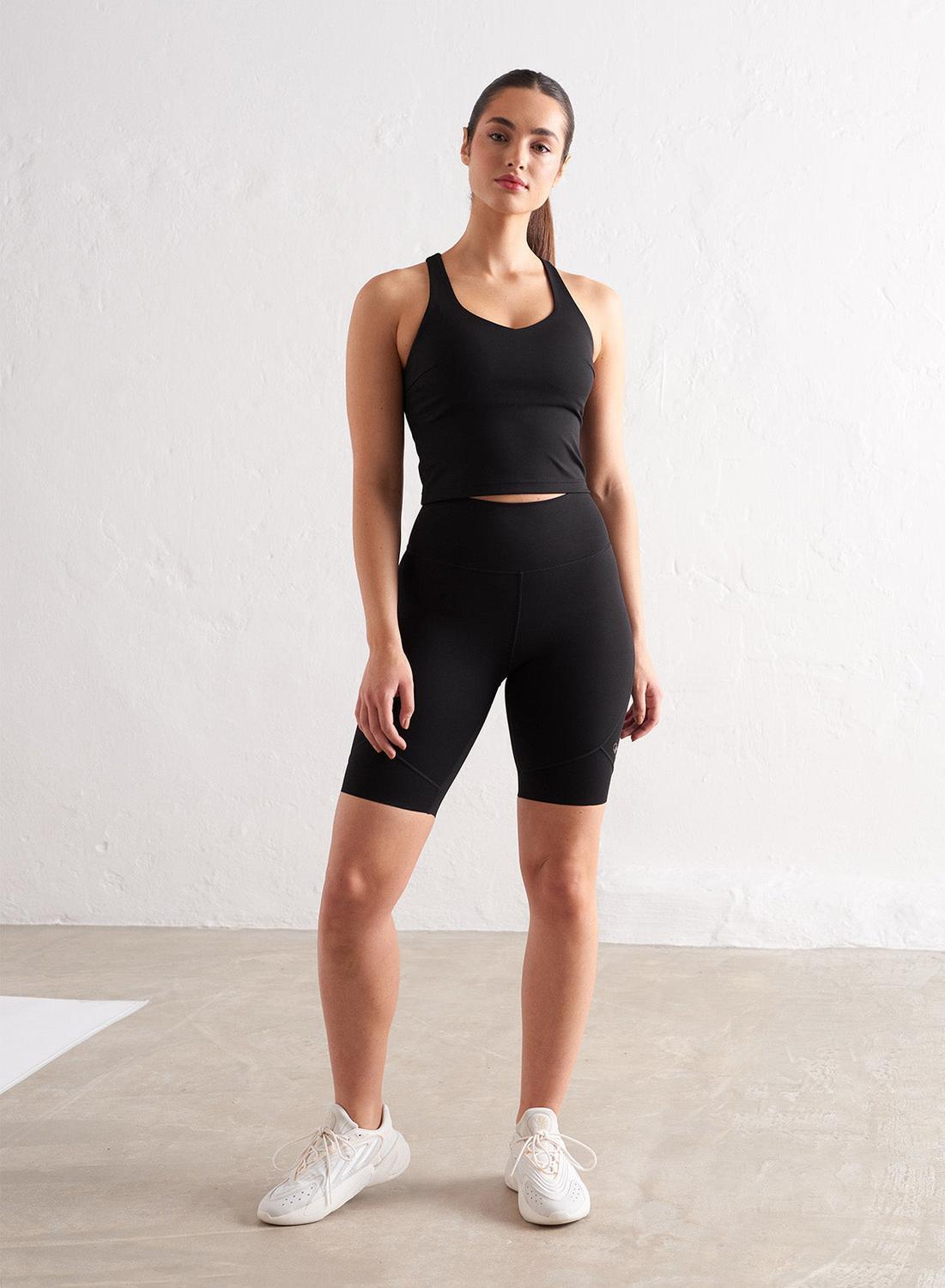 Dames Sportbeha met Bandjes op de Rug Vochtafvoerende Bralette Zwart 5/7