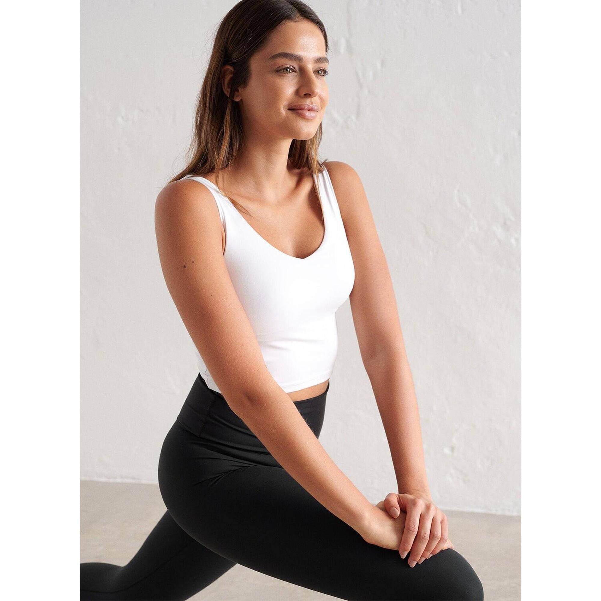 Aim'n - Femme Soutien-gorge De Sport À Col En V Bralette Blanc - Brassière - Blanc - 38 S - Decathlon