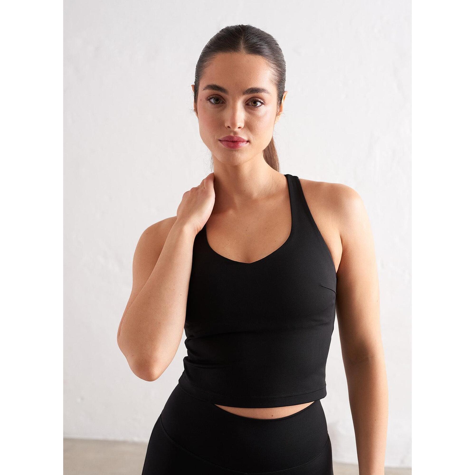 Aim'n - Femme Soutien-gorge De Sport Brassière À Bretelles Respirante Noir - Brassière - Noir - 38 S - Decathlon