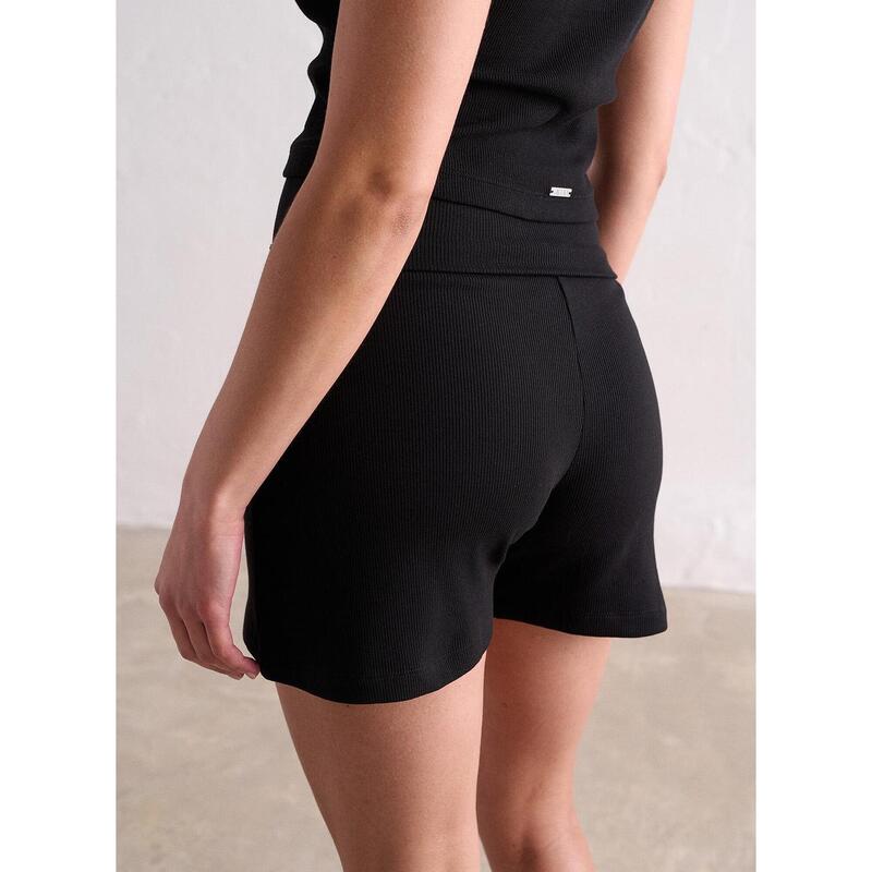 Shorts Ease Geribbelde Yoga Dames Zwart aim'n