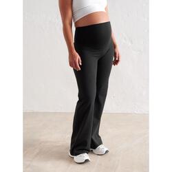 Pantalon de yoga de grossesse pour femme à jambe large noir