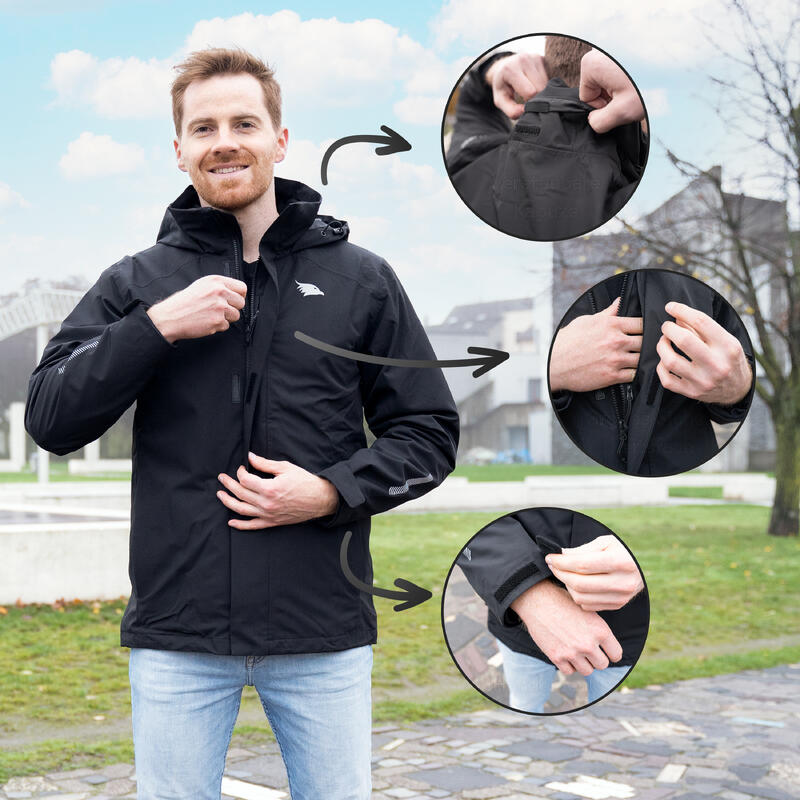 Chaqueta 3en1 inteligente - Chaqueta impermeable con forro de fleece - Hombres