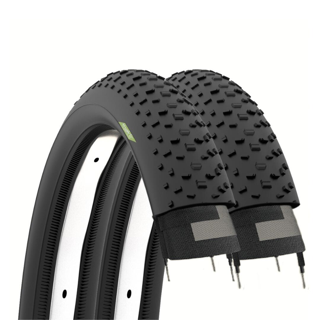 ECOVELO 2 copertoni 20x4.0 pneumatici, fat bike gomma bici 20 x 4.0 tassellati e-bike EV