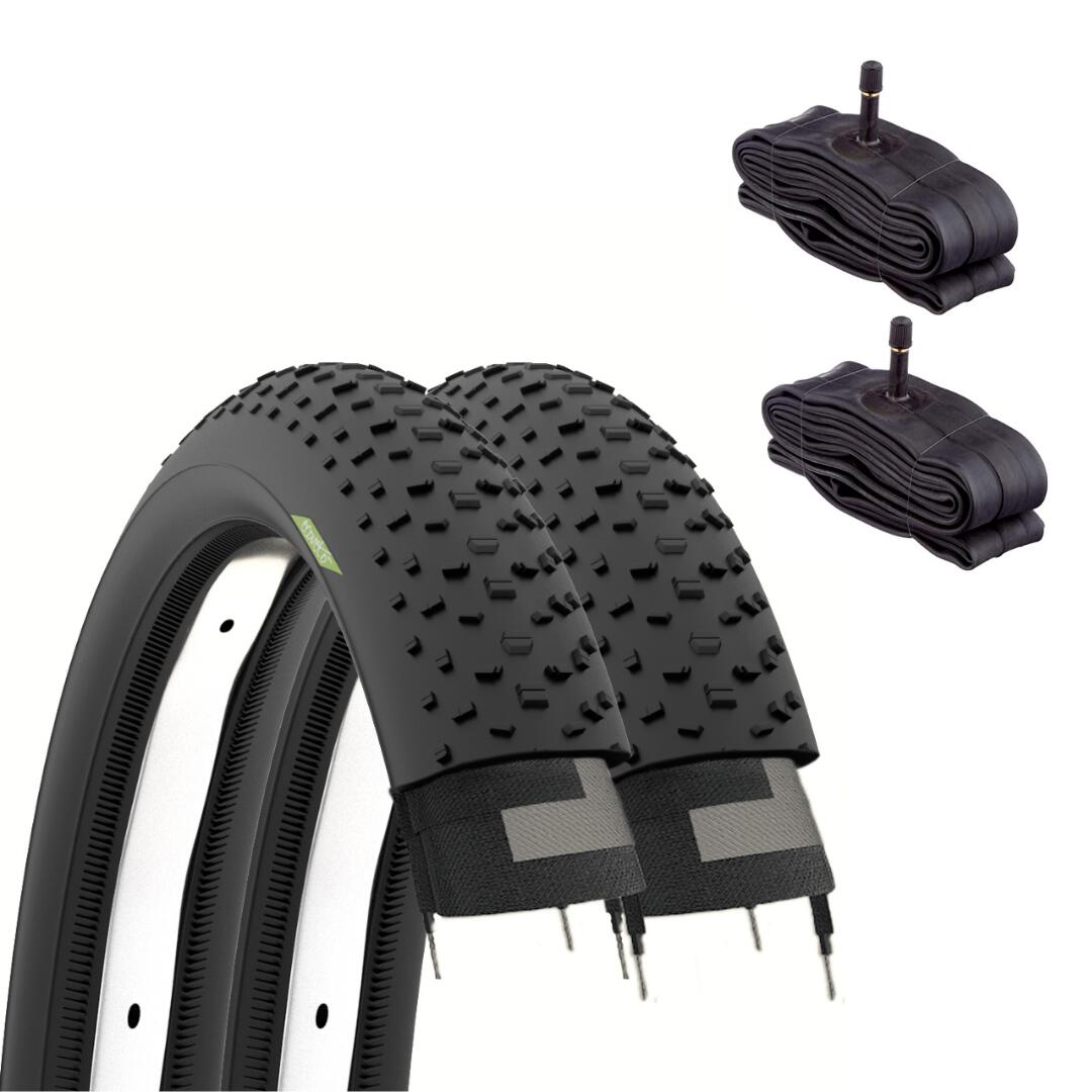 ECOVELO 2 copertoni 26x4.0 (100-559)  + camere, pneumatici bici 26 x 4.0 fat bike mtb EV