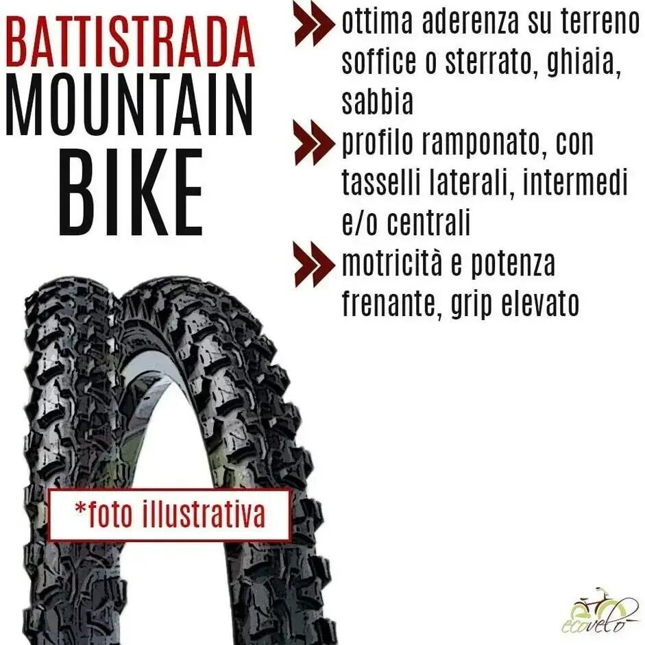Tyre 26x1.95 (50-559)+inner tube, bike tyre 26 x 1.95 black mtb 26'' EV