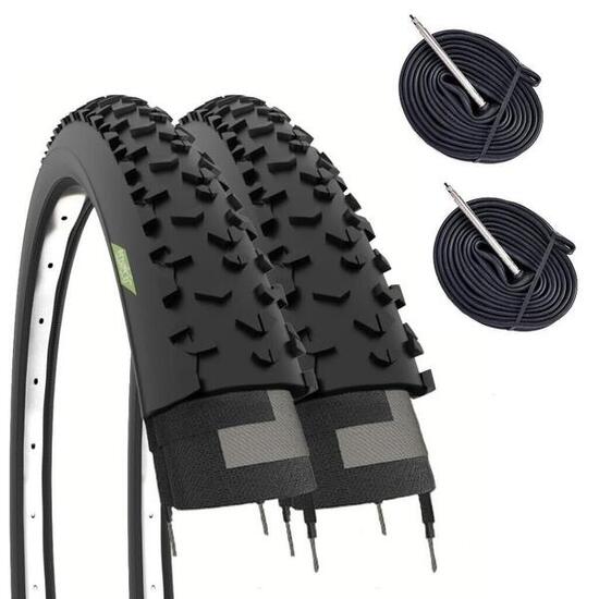 2 copertoni 27.5x2.25 (57-584) + camere pneumatici 27.5 x 2.25 bici mtb 27'' EV