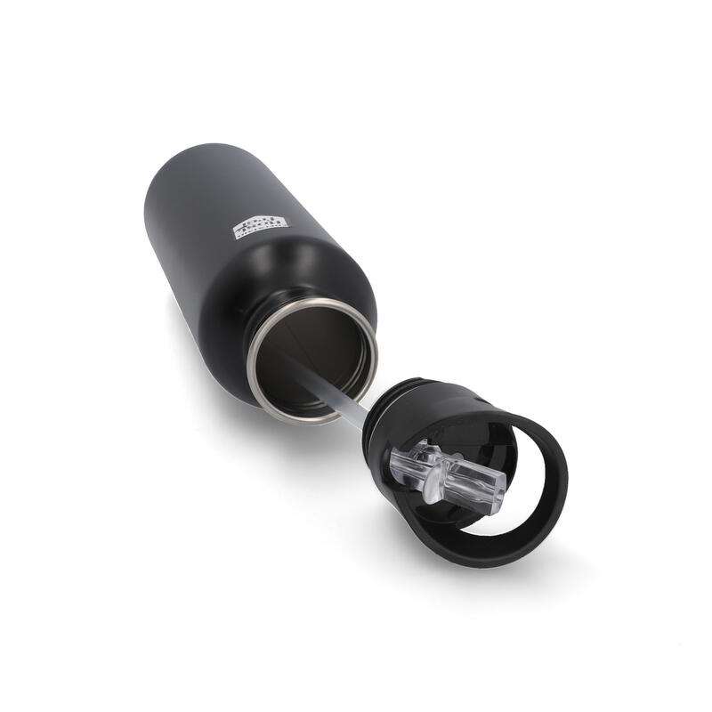 Sticla de apa portabila 750 ml din inox cu suport, pentru sport si bicicleta