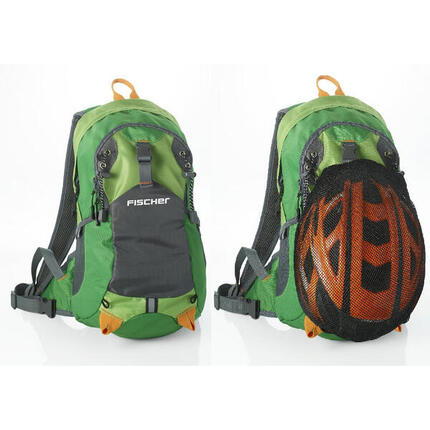 FISCHER Fahrrad- Rucksack mit Helmnetz grün