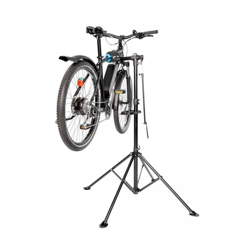 Fahrradmontagestnder: Elektrisch und manuell verstellbar