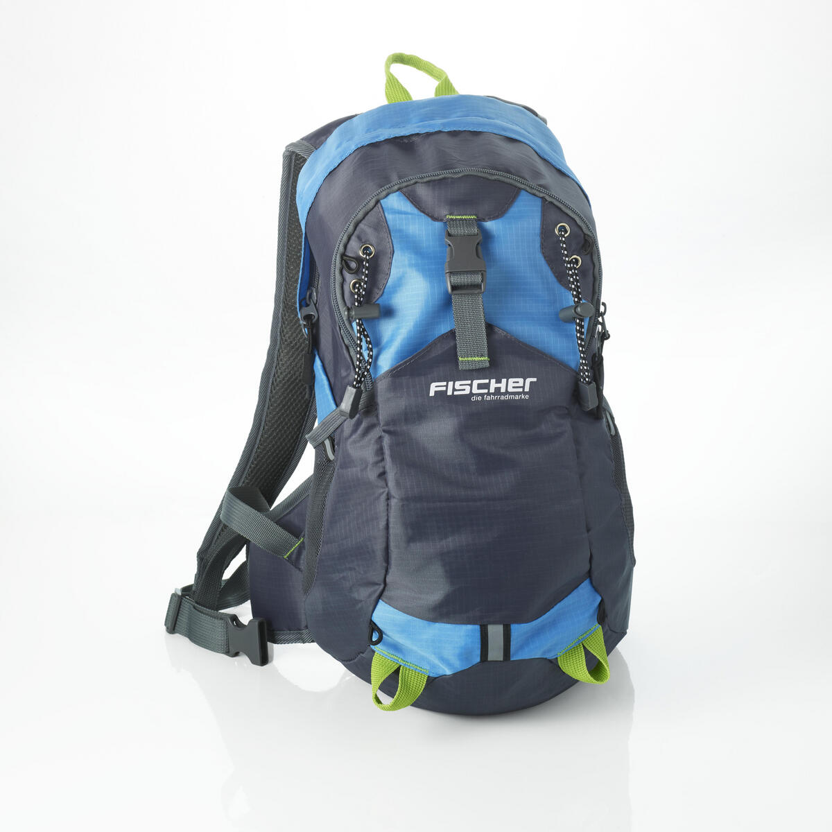 FISCHER Fahrrad- Rucksack mit Helmnetz blau 2/7