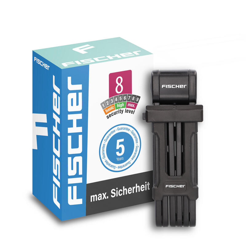 Cadenas pliable avec support et 2 clés de sécurité Fischer