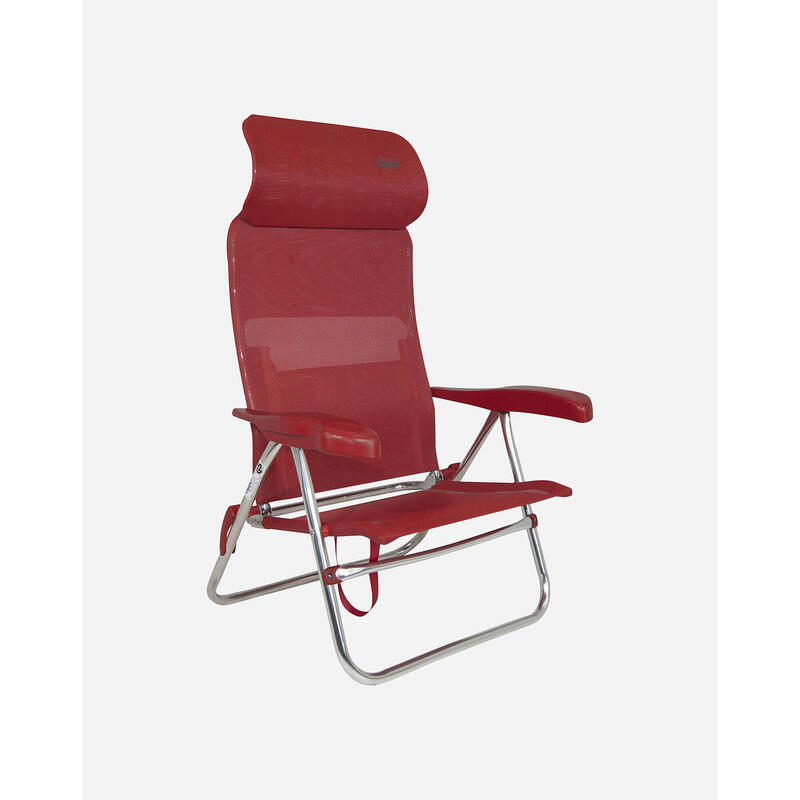 Silla Plegable de Playa y Camping  Crespo AL/205-C - 7 posiciones  Rojo