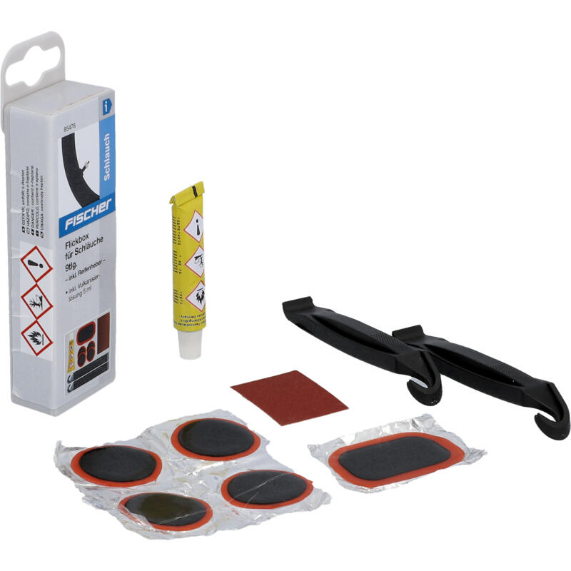 Kit pentru vulcanizare anvelope biciclete, Flickbox, 9 piese