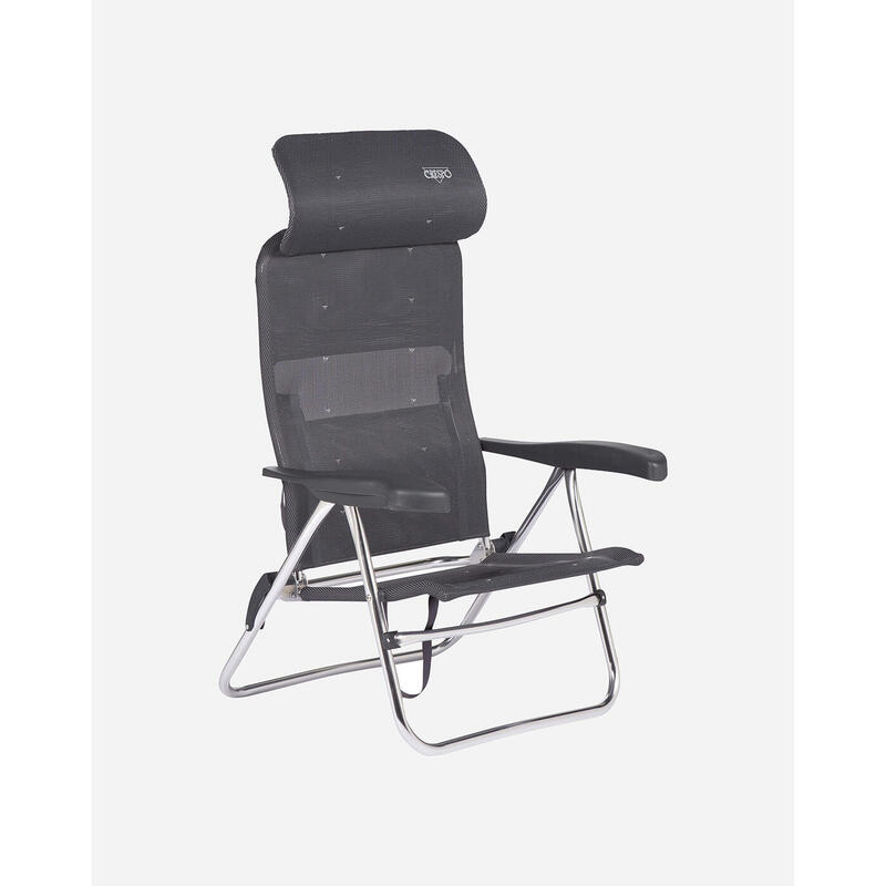 Silla Plegable de Playa y Camping  Crespo AL/205-C - 7 posiciones Gris Oscuro