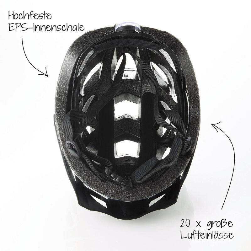 Kask rowerowy dla dorosłych Fischer Lano z oświetleniem, regulowany