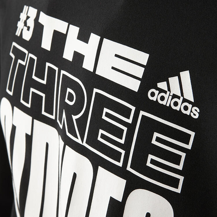 Sweat Noir 3 Stripes Adidas Mixte 4/4