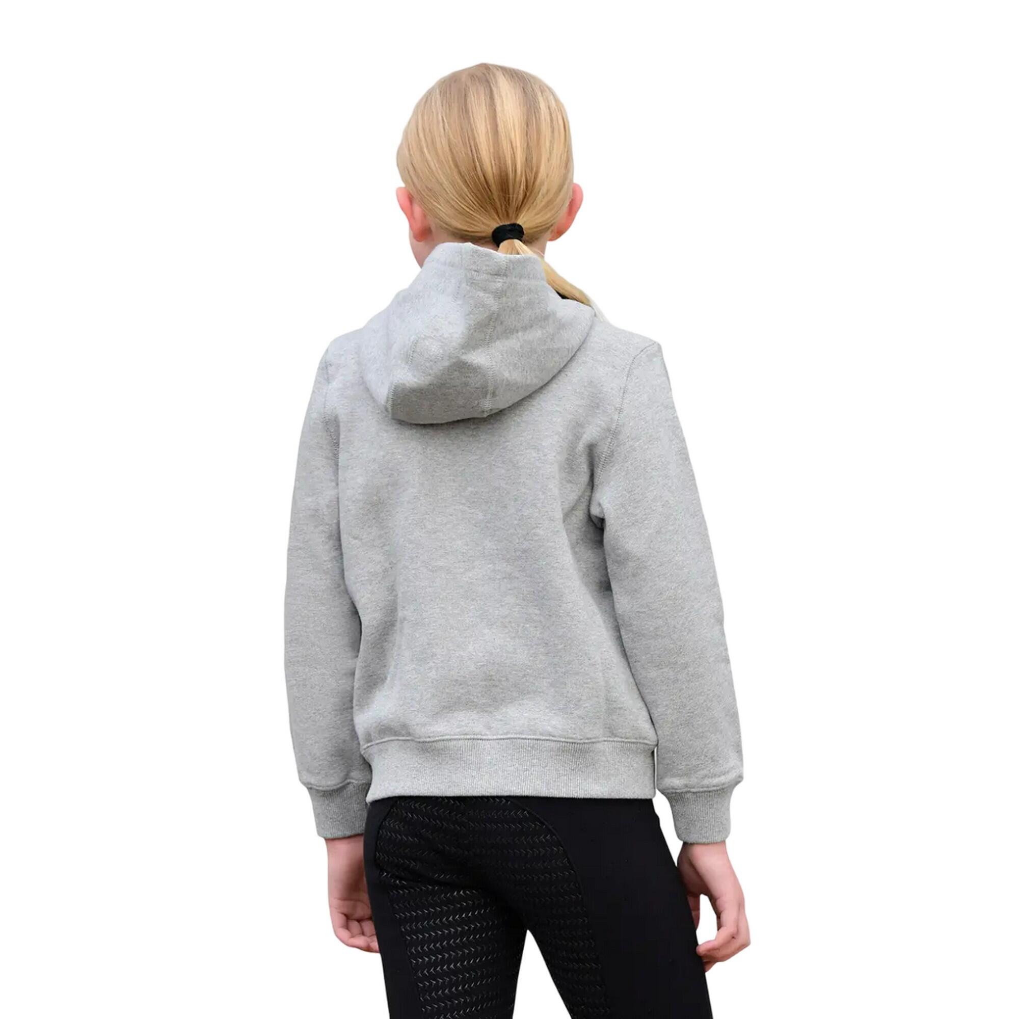 Girls Camile Marl Drawstring Hoodie (Grey Marl) 2/3