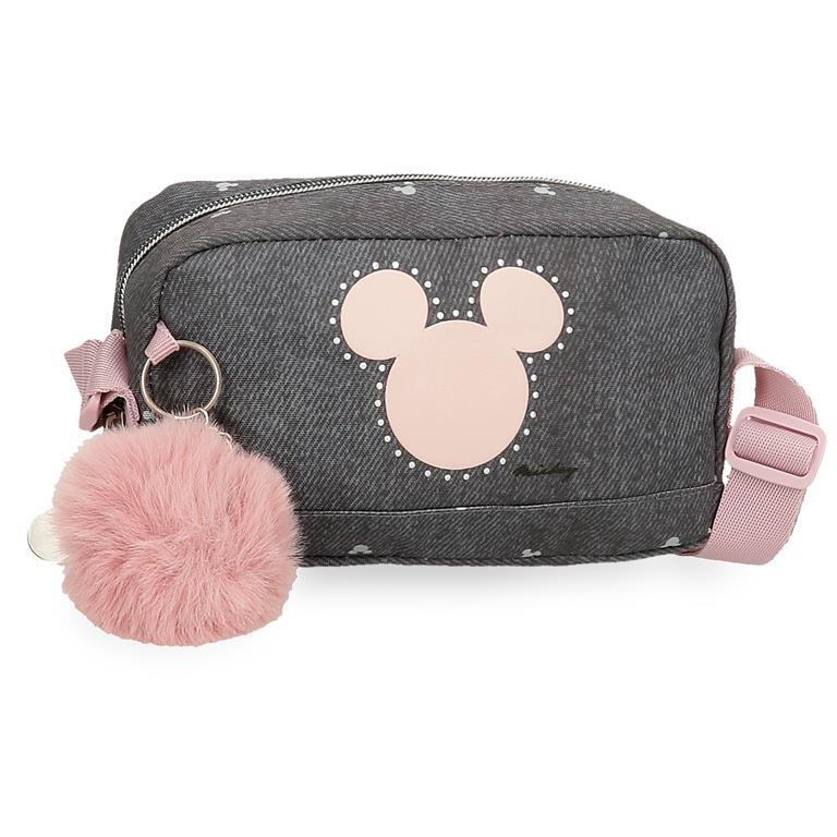 Bandolera Niña Disney Mickey studs  11,5 cm negro