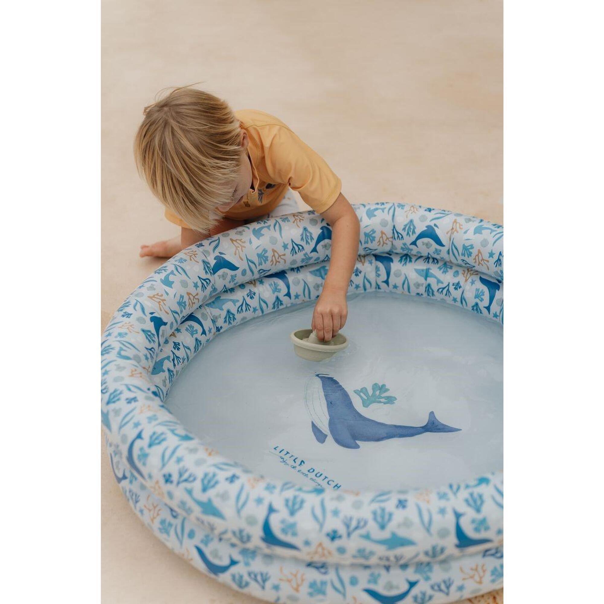 PISCINA 80CM OCEAN AZUL PARA NIÑOS LITTLE DUTCH