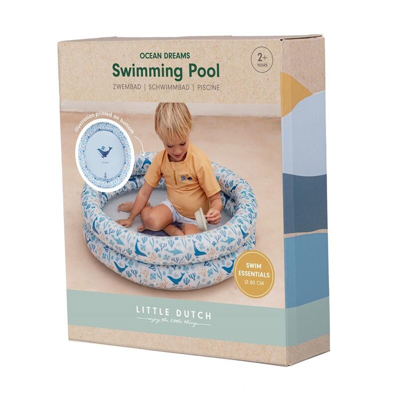 PISCINA 80CM OCEAN AZUL PARA NIÑOS LITTLE DUTCH