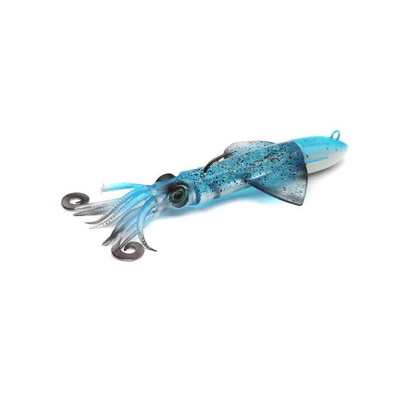 Vinilo Pesca Jigging Spinning JLC Xipi Evo Blue Glow 190 g 17 cm