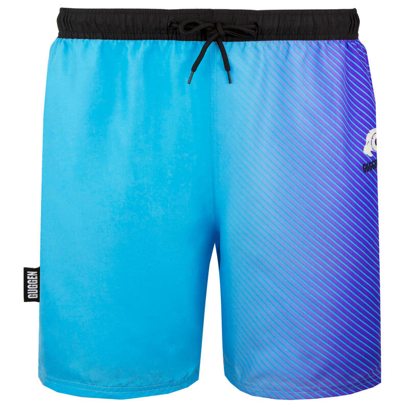 Șort de înot bărbați cu dungi albastru violet boardshorts B12