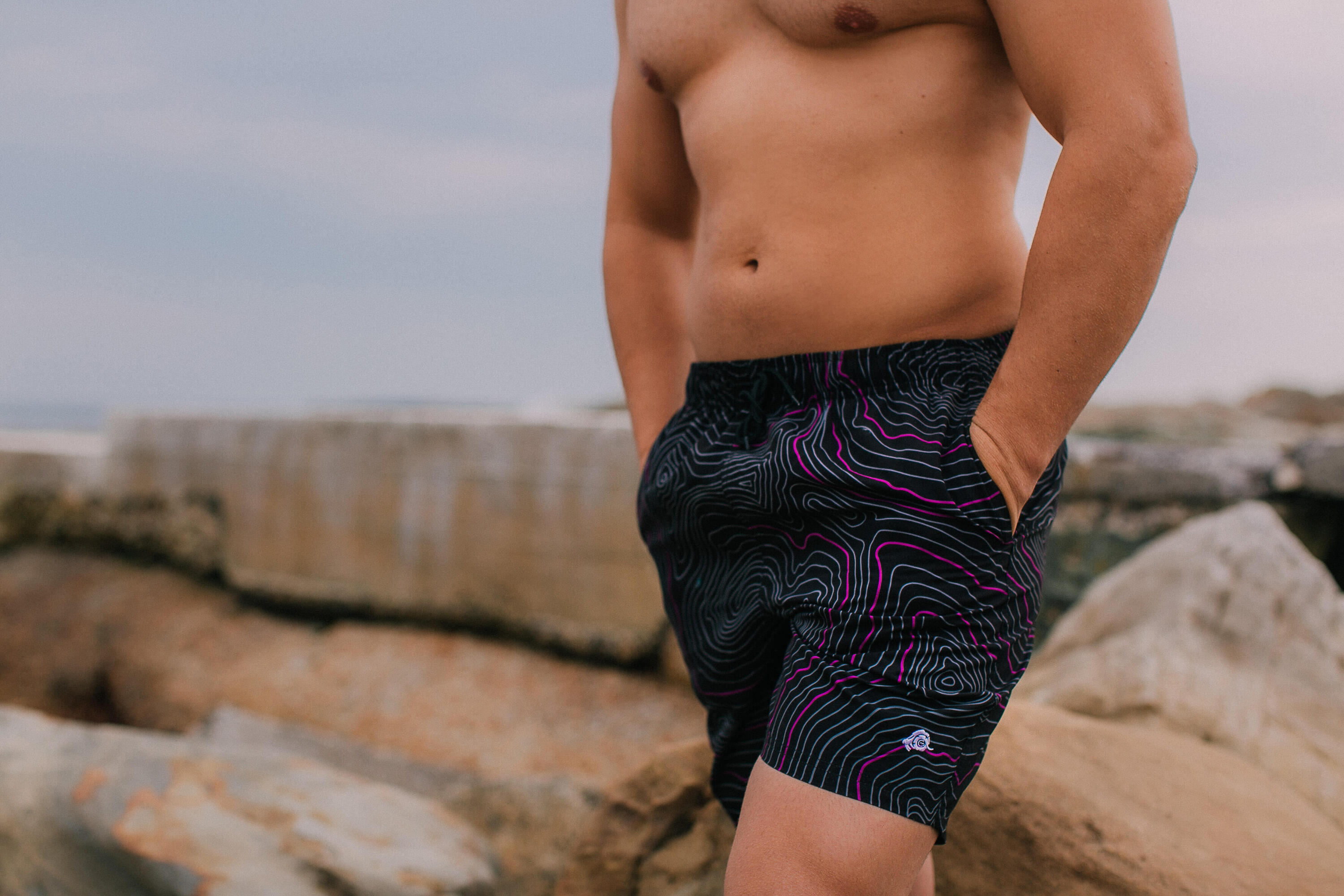 GUGGEN MOUNTAIN 2335 Boardshort Short Maillot de bain pour homme 4/7