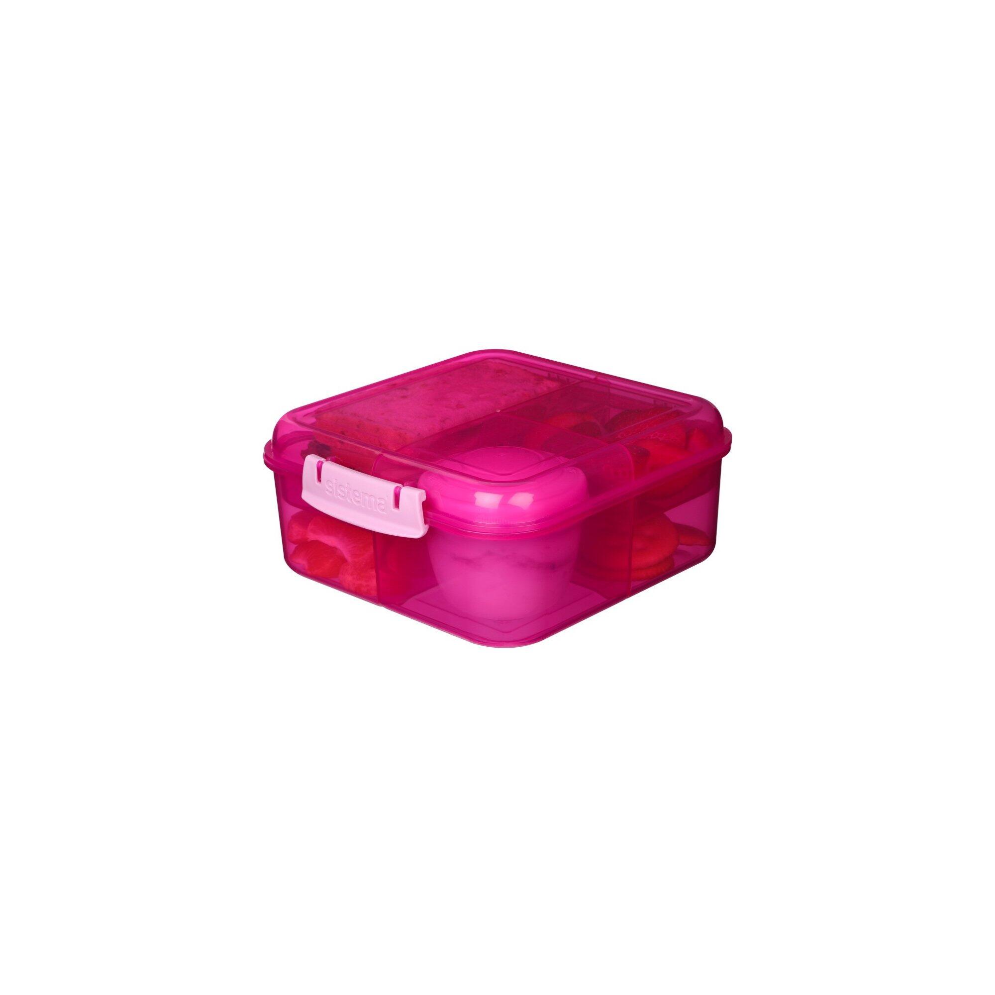 Tříkomorový svačinový box Lunch™s nádobou na jogurt a 2 tácky 1,25 litru 6/7
