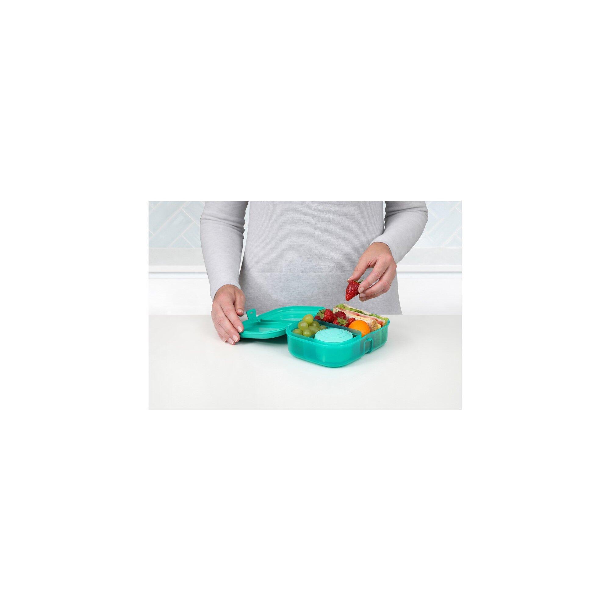 Tříkomorový svačinový box Lunch™ s nádobou na jogurt nebo dip 1,1 l 3/3