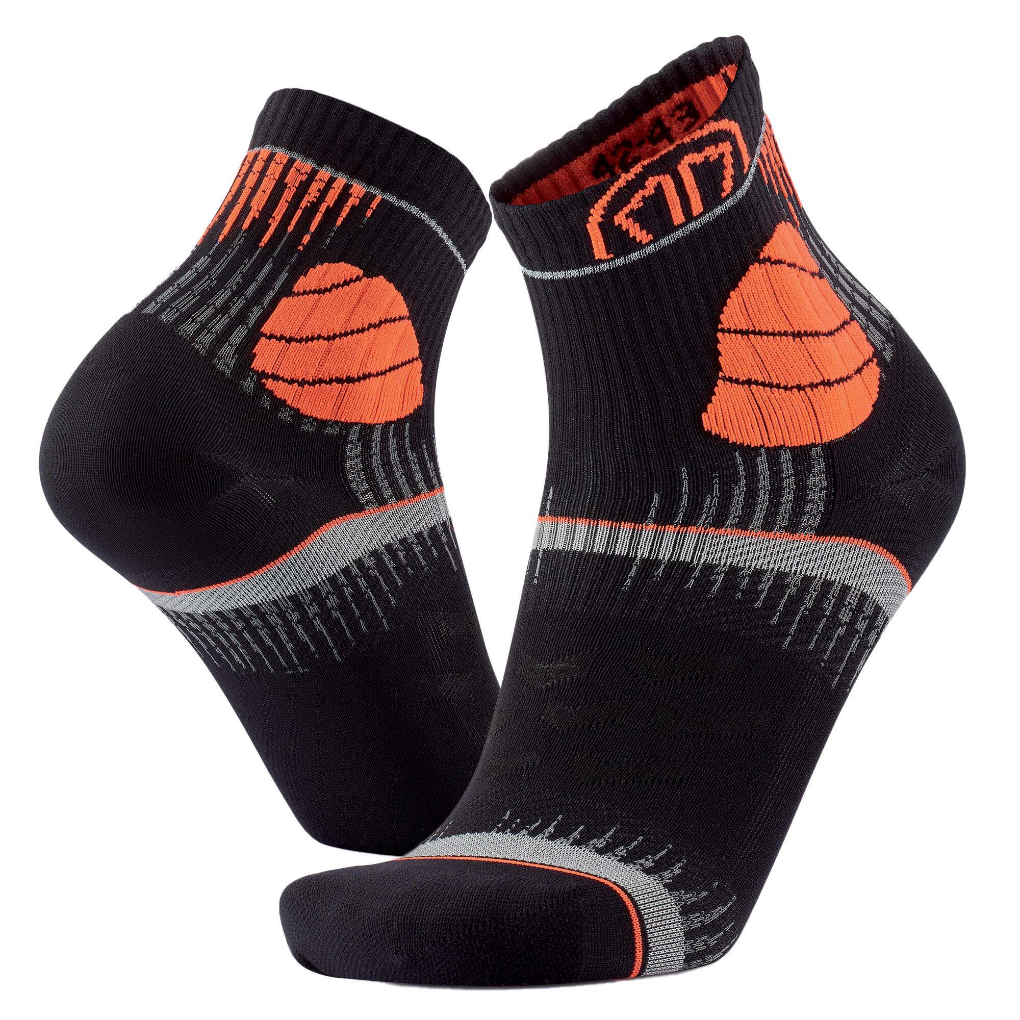 Sidas - Chaussettes D'Ultra Trail Techniques, Légères Et Respirantes - Trail Ultra - Chaussettes - Noir|orange - 35/38 - Decathlon
