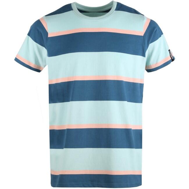 Tricou FUNDANGO Jaggy Stripe, Verde Deschis, Barbati