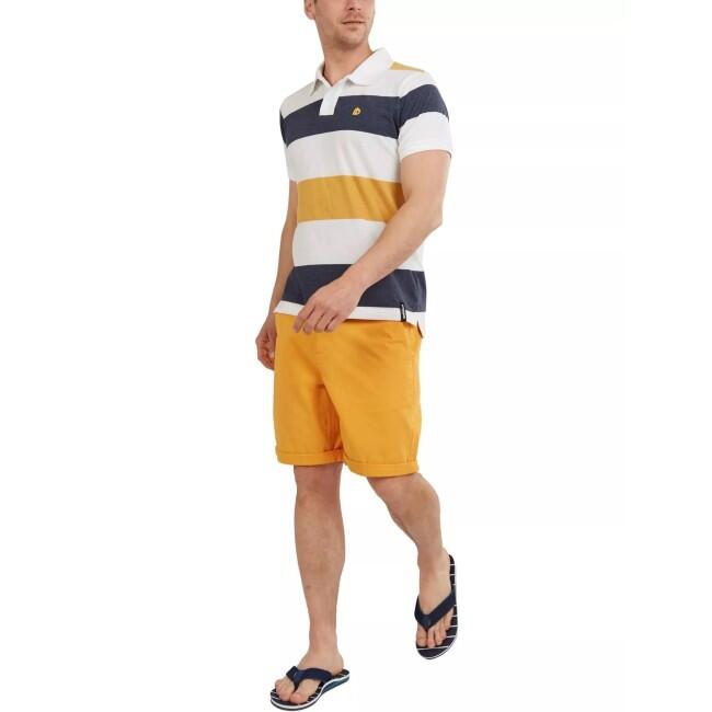 Tricou Polo FUNDANGO Incognito Stripe Poloshirt, Alb, Barbati