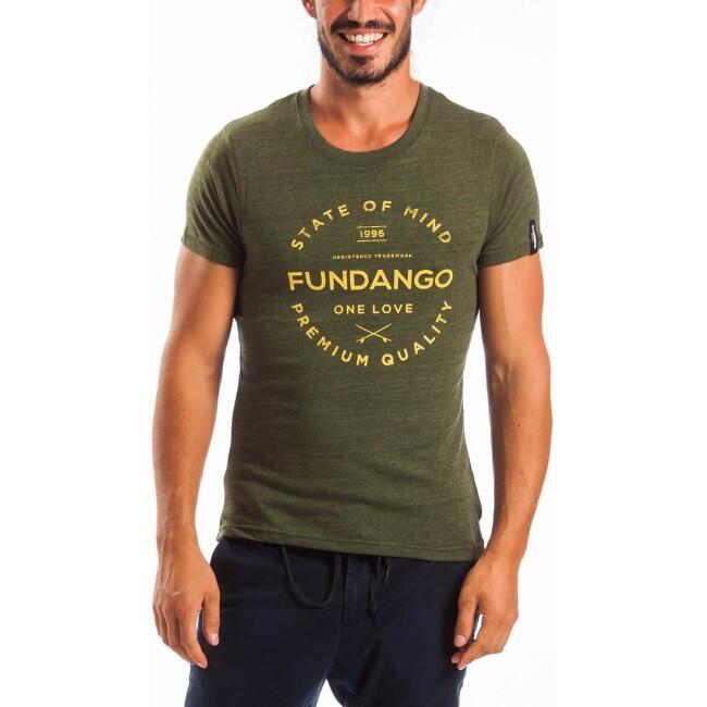 Tricou FUNDANGO Basic T Logo 2, Verde Inchis, Barbati