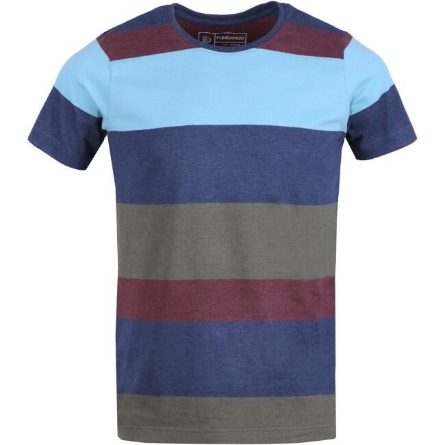 Tricou FUNDANGO Jaggy Stripe, Multicolor, Barbati