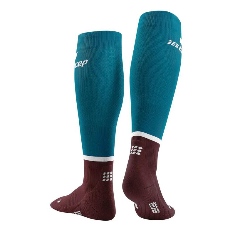 Sosete compresie inalte - the run socks tall v4 W - petrol | dark red