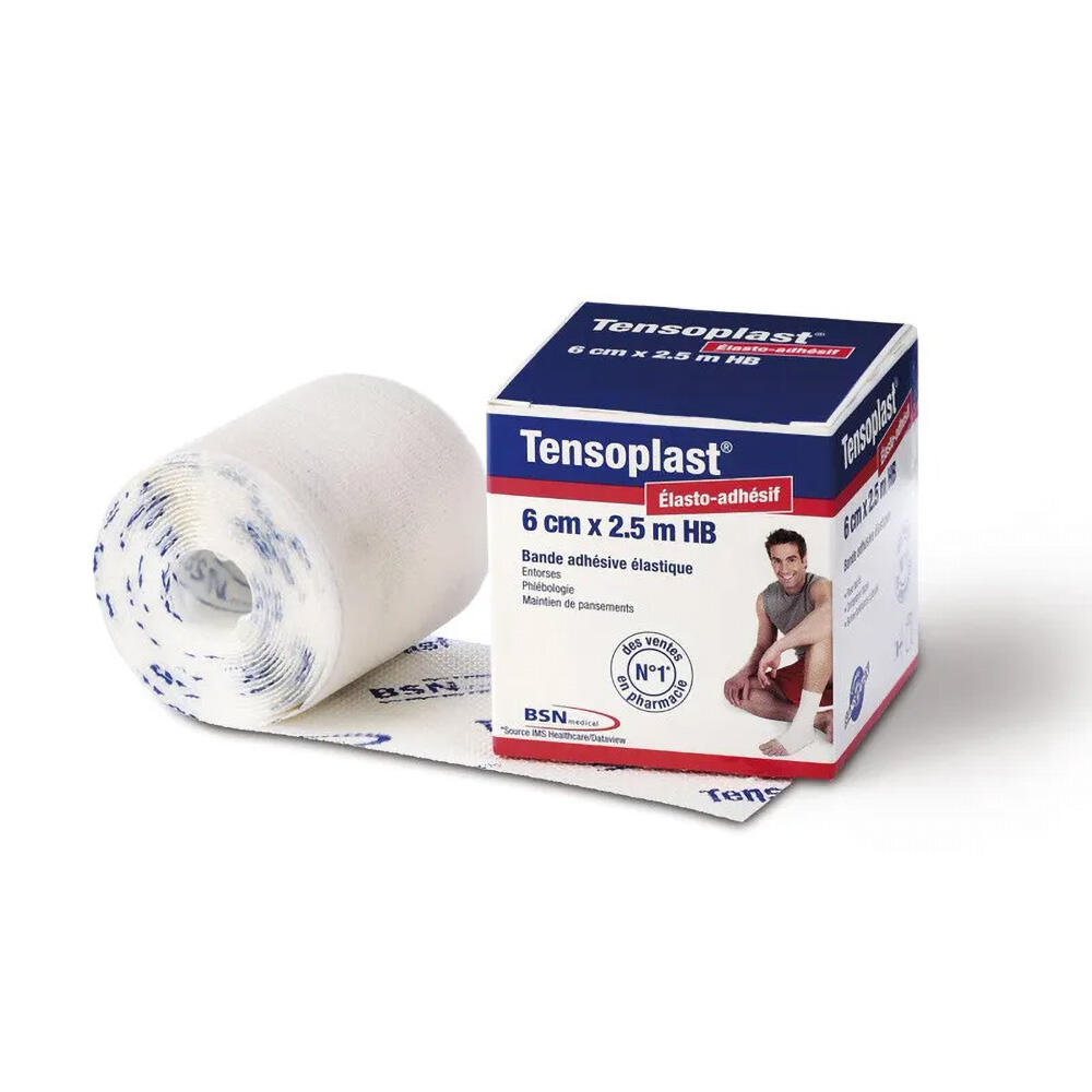 Bsn Medical - Bande Adhésive Elastique Tensoplast 6cm X 2,5m Pour Strapping - Bande De Maintien - Blanc - Taille Unique - Decathlon