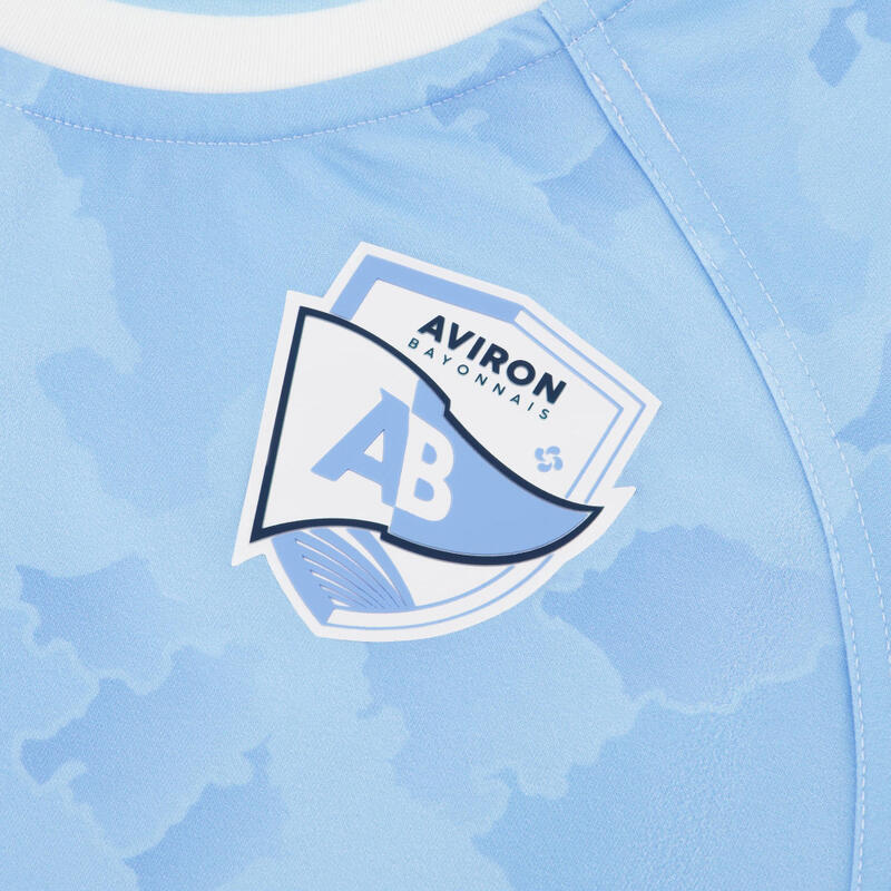 Maillot Replica Domicile Adulte Aviron Baronnais 2024/2025 Blanc Et Bleu Ciel