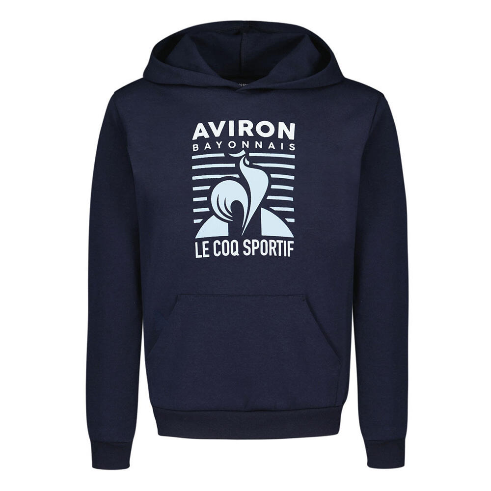 LE COQ SPORTIF Felpa Con Cappuccio Fan Aviron Bayonnais Per Bambini Blu Navy 2024-2025