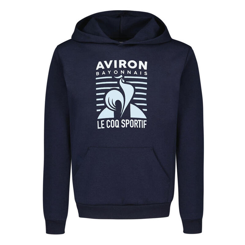 Felpa Con Cappuccio Fan Aviron Bayonnais Per Bambini Blu Navy 2024-2025