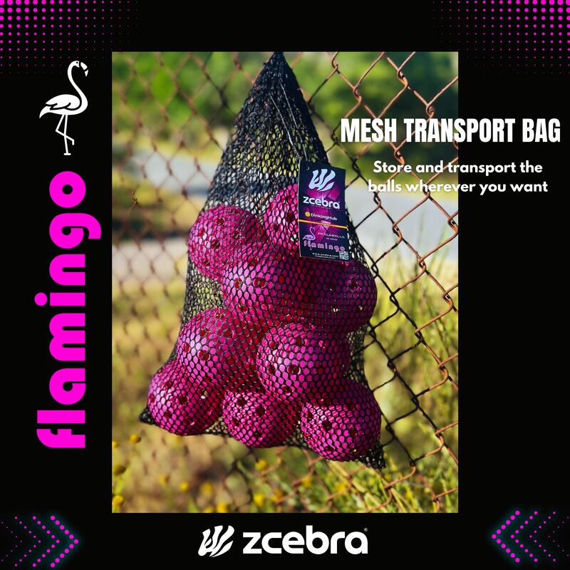 Lot de 6 balles de pickleball Zcebra FLAMINGO 40 trous