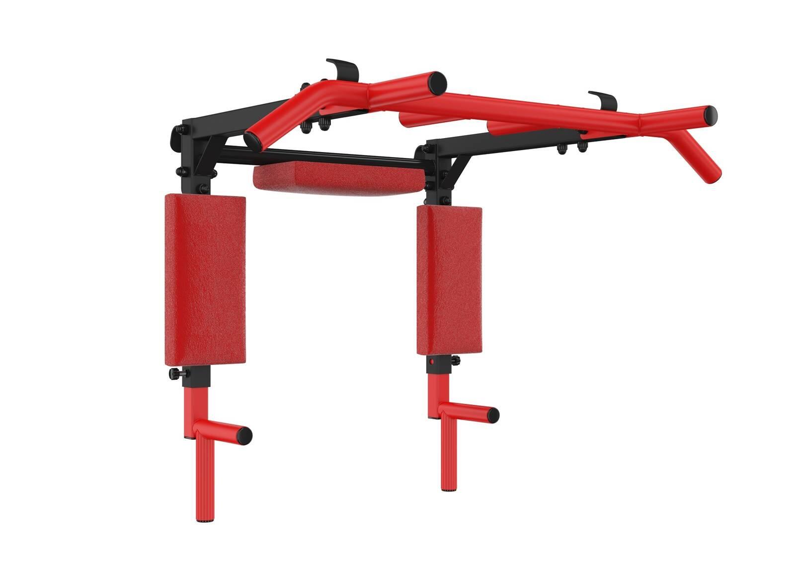 Drabinka gimnastyczna UNDERFIT 228 x 110 cm z drążkiem i poręczami 2w1 6/6