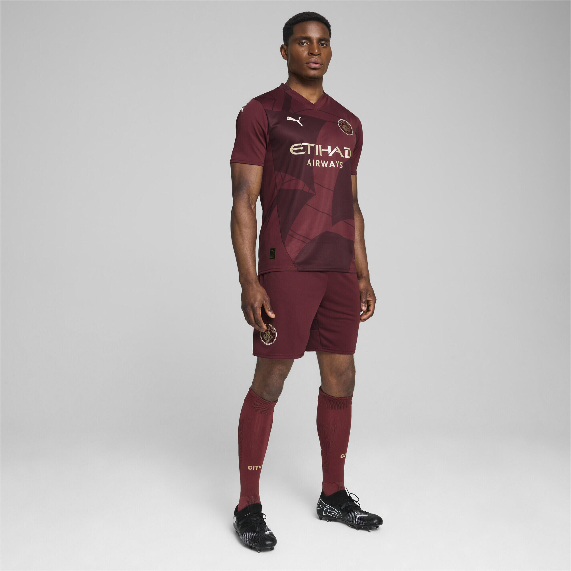 Manchester City 24/25 derde voetbalshirt voor heren PUMA Dark Jasper Red 6/7