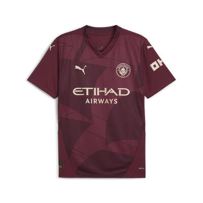 Manchester city 24/25 derde voetbalshirt voor heren puma dark jasper red