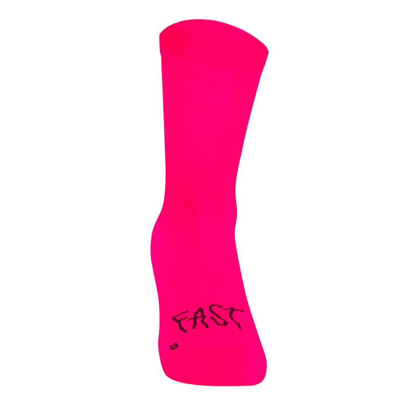 Calcetin running  unisex Stay Fast, tricotado color Pink Fluor