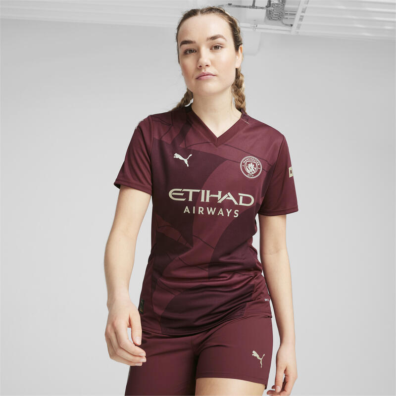 Manchester City 24/25 Tricou al treilea Femei PUMA Dark Jasper Red