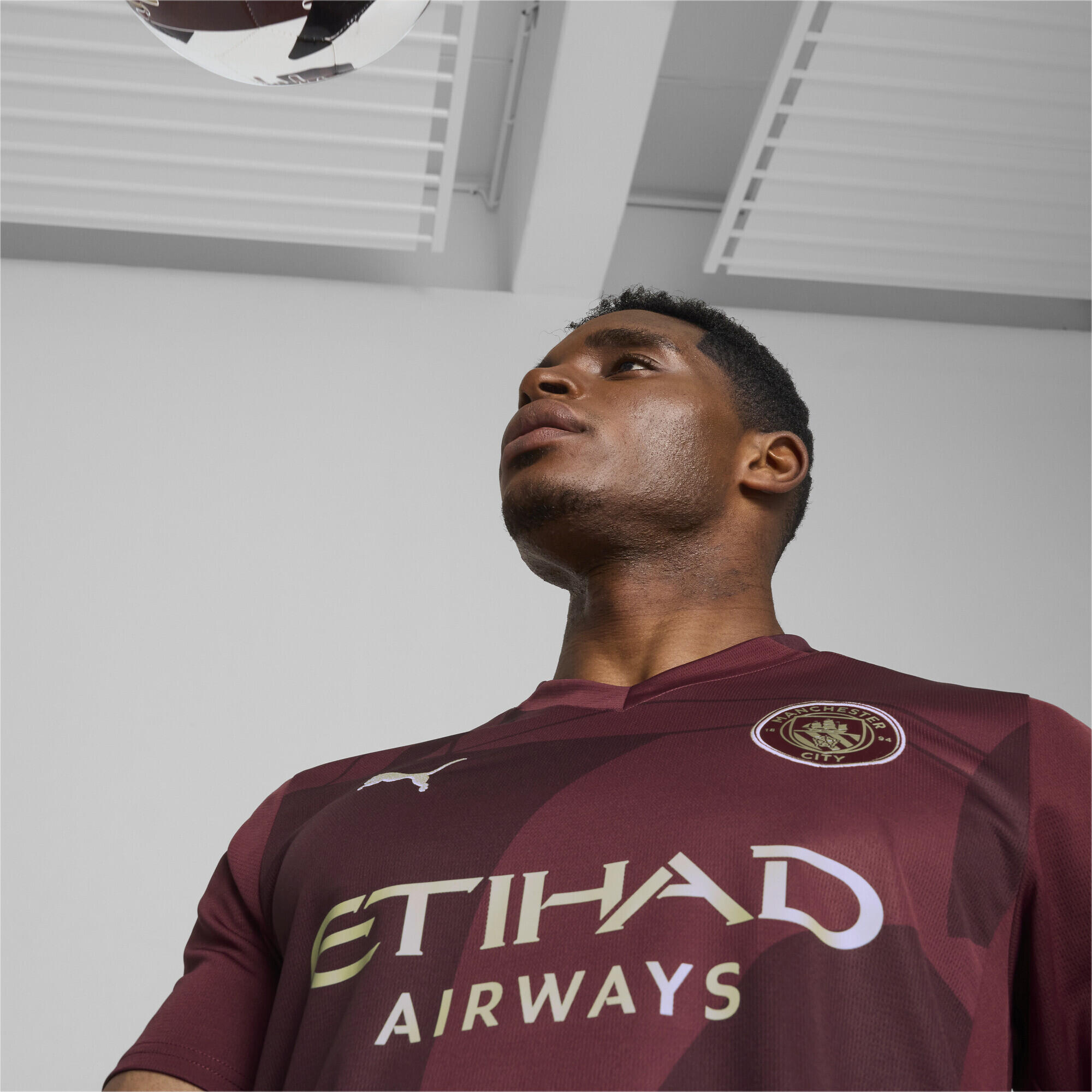 Manchester City 24/25 derde voetbalshirt voor heren PUMA Dark Jasper Red 3/7
