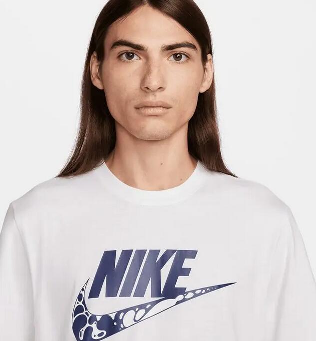 T-shirt uomo nike nsw tee12mo futura - bianco 3/3