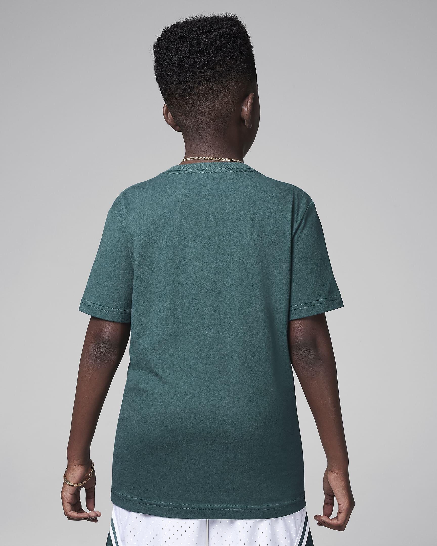T-shirt ragazzo jordan air tee - verde 2/3