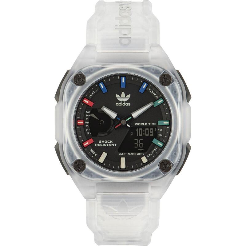 Adidas Originals Analoog en digitaal  Horloge Transparant/Zwart AOST23057