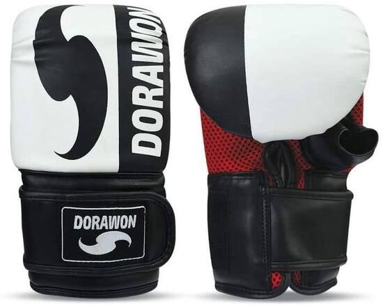 Dorawon Sac De Frappe Gants de boxe blancs